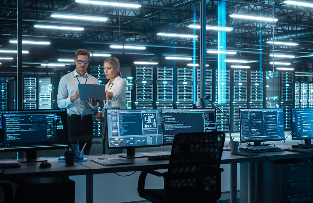 data-center-with-technicians